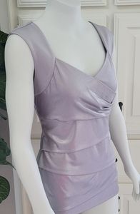 WHBM silver sleeveless top size L